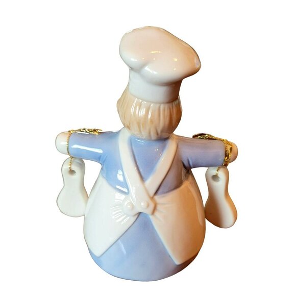 Chef Ceramic Dinner Bell Detachable Spoons Come and Get It Kitchen Decor JH1369 - Picture 2 of 5